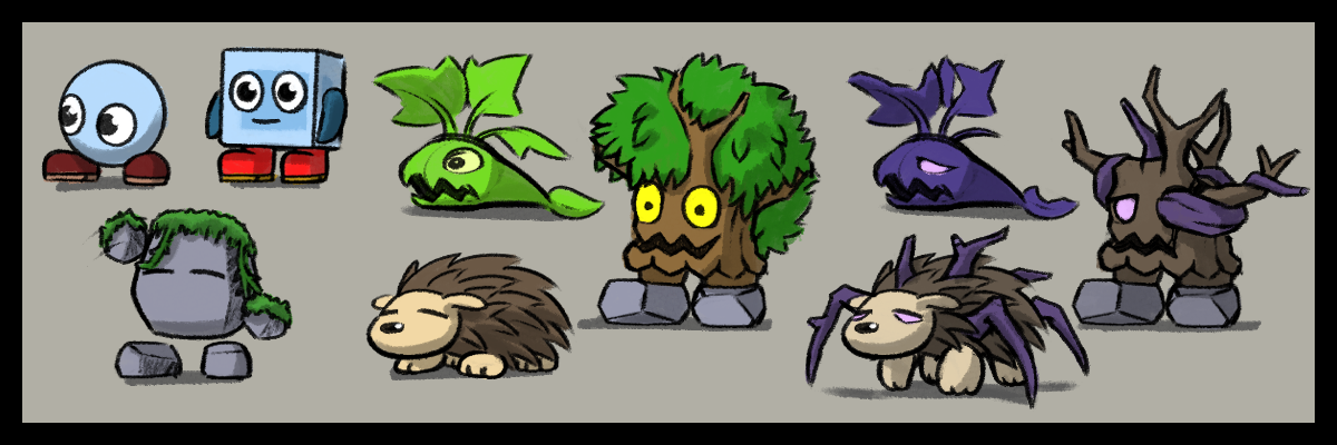 Creature Design for Rooted + Corrupted Forest