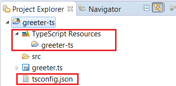 TypeScript Nature Inside Project Explorer